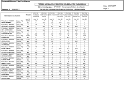 Universit&eacute; Hassan II de Casablanca Session 1 2016/2017