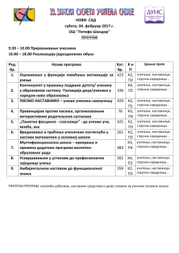 Семинари на З. сусретима у НС.2017.