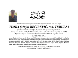 TIMKA (Mujo) BEĆIREVIĆ, rođ. TURULJA