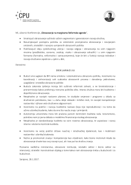 Mi, učesnici Konferencije „Obrazovanje na marginama Reformske