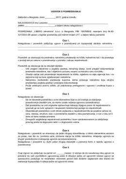 Ugovor o posredovanju