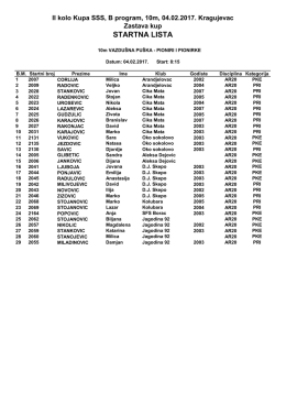 Startne liste