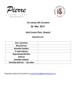Pogledajte program putovanja / cenovnik u PDF