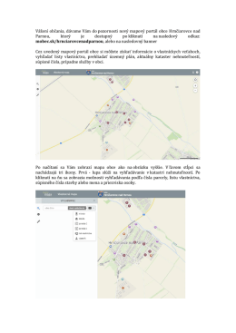 Mapový portál obce Hrnčiarovce nad Parnou - návod