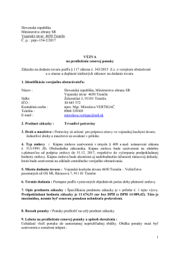 V&Uacute; 4650 Trenč&iacute;n - Trvanliv&eacute; potraviny