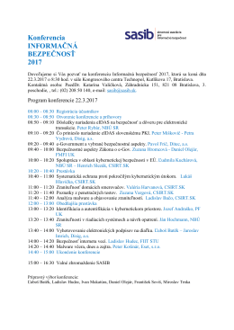 Program konferencie
