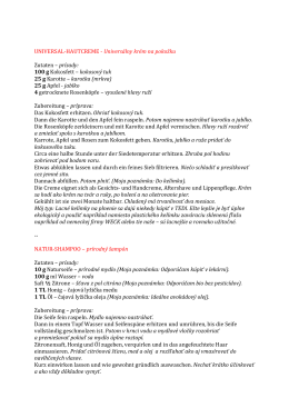 100 g Kokosfett &ndash; kokosov&yacute; tuk 25 g Karotte