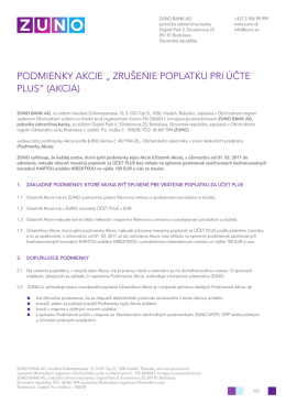 podmienky akcie „ zrušenie poplatku pri účte plus“ (akcia)