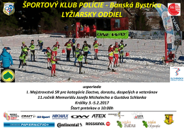 &Scaron;PORTOV&Yacute; KLUB POL&Iacute;CIE - Bansk&aacute; Bystrica LYŽIARSKY ODDIEL