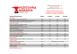N&aacute;radie/Stroje Z&aacute;loha 4 hodiny 8 hod&iacute;n 24 hod&iacute;n