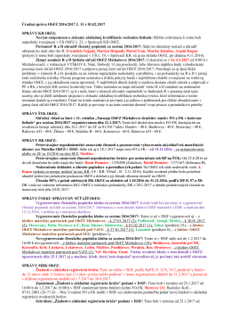 Úradná správa ObFZ 2016/2017 č.31 z 01.02.2017