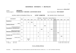 všetky programy - Ekonomická univerzita v Bratislave