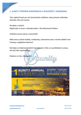 aunity konferencia Budapešť 1.