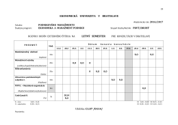 všetky programy - Ekonomická univerzita v Bratislave