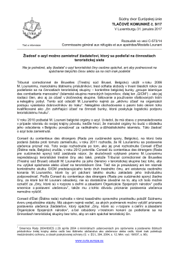Žiadosť o azyl možno zamietnuť žiadateľovi, ktorý - curia