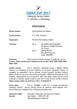 iskra cup 2017 - hokejpartizanske
