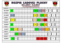 PONDELOK UTOROK STREDA ŠTVRTOK PIATOK SOBOTA