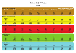 Cenník - Portrety Prodak