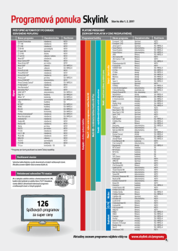 Programová ponukaSkylink