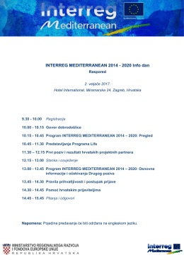 INTERREG MEDITERRANEAN 2014