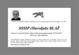 JOSIP (Slavoljub) BLAŽ