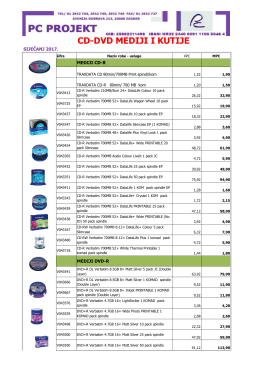 CJENIK CD/DVD Medija i pribora