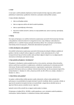 1. Uvod U ovoj izjavi o za&scaron;titi podataka obja&scaron;njeno je