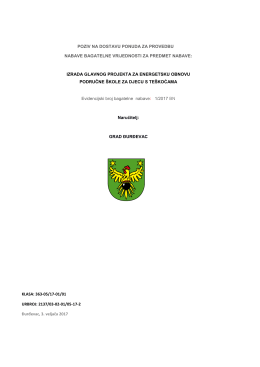 Izrada glavnog projekta za energetsku obnovu