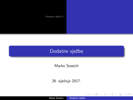 Dodatne vjezbe