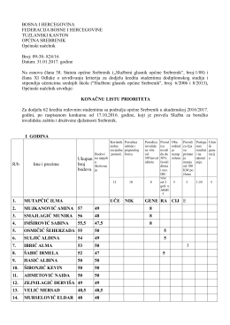 konačne liste studenti 17