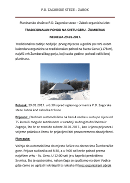 TRADICIONALAN POHOD NA SV