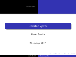 Dodatne vjezbe