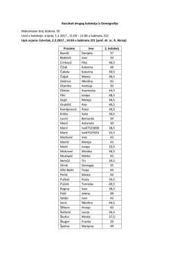 Rezultati drugog kolokvija iz Demografije Maksimalan broj bodova