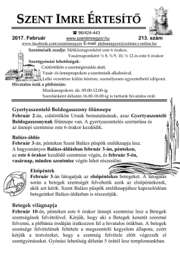 innen - A győri Szent Imre Plébánia