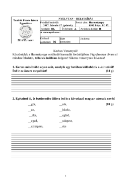 nyelvtan 2. oszt&aacute;ly - Tan&iacute;t&oacute;k Fekete Istv&aacute;n Egyes&uuml;lete