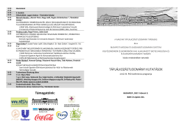 A konferencia programja - Budapesti Műszaki &eacute;s
