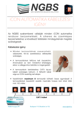iCON automatika k&aacute;belez&eacute;si ig&eacute;ny