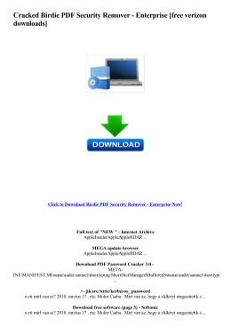 Cracked Birdie PDF Security Remover