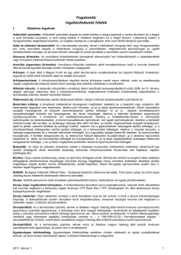 Fogalomt&aacute;r Ingatlanfedezetű hitelek