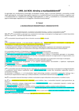 1993. &eacute;vi XCIII. t&ouml;rv&eacute;ny a munkav&eacute;delemről