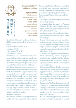 Házirend - Annuska Villa