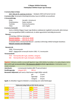 Szuper Liga Fedettpályás Hárompróba Verseny