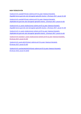 NGM T&Aacute;J&Eacute;KOZTAT&Oacute;K T&Aacute;J&Eacute;KOZTAT&Oacute; LAK&Aacute;S&Eacute;P&Iacute;T&Eacute;SHEZ