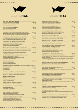 ELŐÉTELEK / VORSPEISEN / ENTRÉES