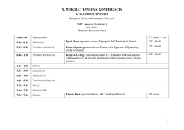 x. miskolci tan&iacute;-tani konferencia