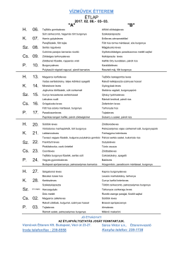 2. h&oacute;nap - V&iacute;zművek &Eacute;tterem