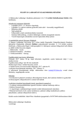 let&ouml;lt&eacute;s - B&eacute;k&eacute;scsaba Labdar&uacute;g&oacute; Akad&eacute;mia