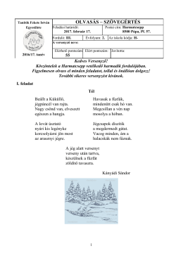 olvasás 2. osztály - Tanítók Fekete István Egyesülete