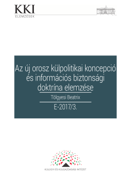 Az új orosz külpolitikai koncepció és információs biztonsági doktrína