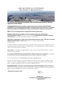 1. b&eacute;l-kő vertical fut&oacute;verseny 2017. j&uacute;nius 17. b&eacute;lap&aacute;tfalva
